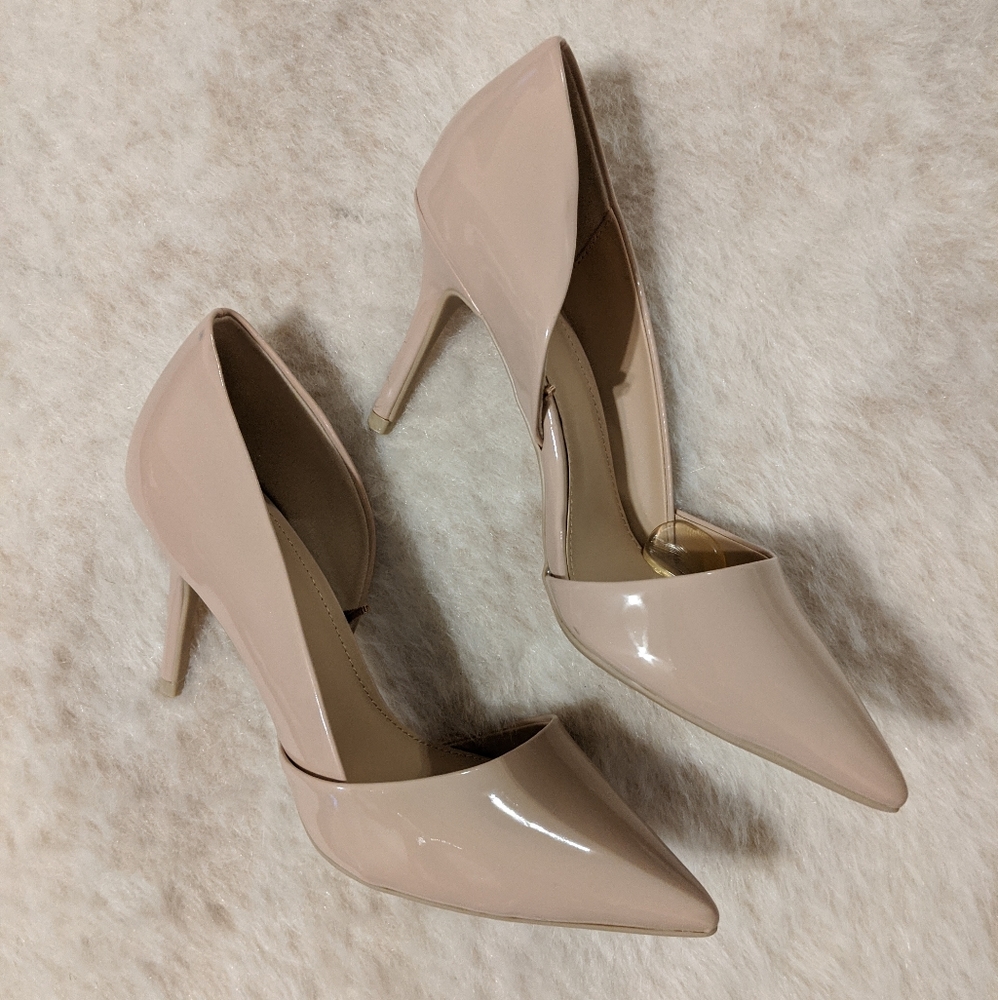 old navy light pink dorsay pumps